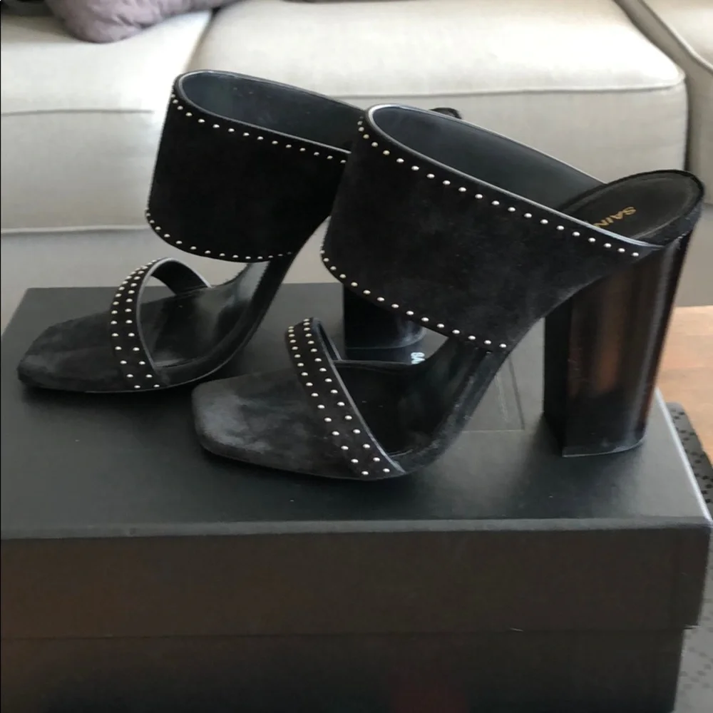 NIB Saint Laurent Oak Studded Mule - Picture 4 of 6